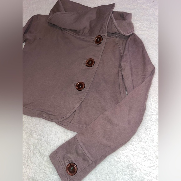 Allihop by Anthropologie Three Button Cropped Jacket Women’s Small - Picture 3 of 7